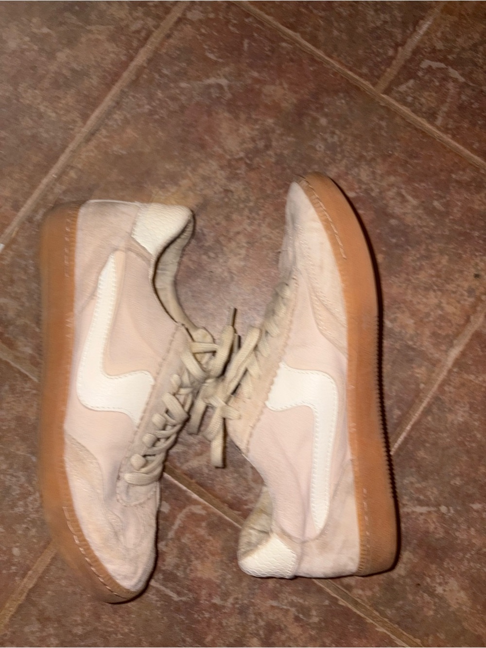 Dolce Vita Beige and Gum Sole Women's Sneakers
